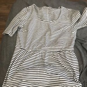 Black & white striped dress